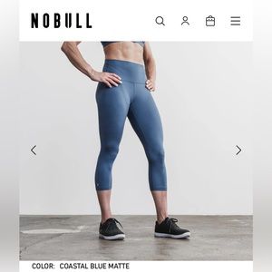 Nobull high rise 21” tights. Coastal Blue Matte. Size small